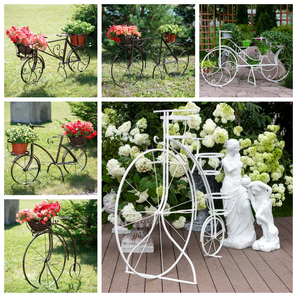 Подставка для цветов на подоконник Велосипед 41-041B на 2 цветка